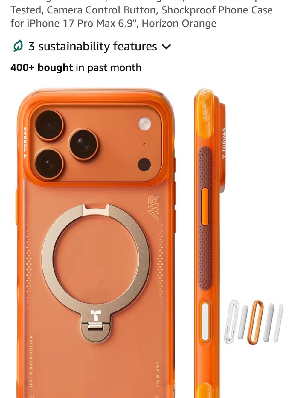 Torras Iphone 17 Pro Phone Case